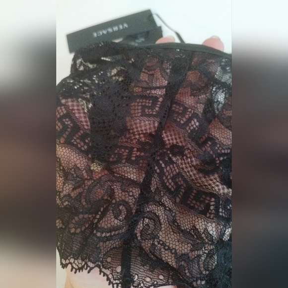 NWT VERSACE BAROCCO LACE DETAIL HIGH WAISTED BRIEFS sz Small - Picture 5 of 5